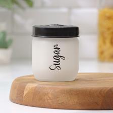 Банка стеклянная для сыпучих продуктов «Классика», 425 мл, надпись МИКС