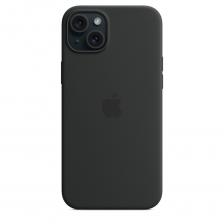 Чехол Apple iPhone 15 Plus Silicone Case MagSafe Black силиконовый черного цвета MT103FE/A