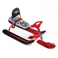 Снегокат Тимка СПОРТ 4-1 Ника ГАЛАКТИЧЕСКИЙ РОБОТ рама красная со спинкой ТС4-1/ГР красный-черный