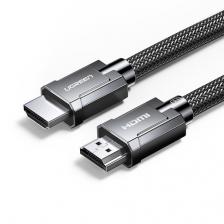 Кабель UGREEN HD135 8K HDMI M/M Round Cable в оплетке 1м, серый 70319