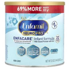 Enfamil, NeuroPro ™ EnfaCare®, смесь для младенцев, порошок на основе молока с железом, 652 г (23 унции)