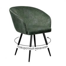 Стул DikLine 442 поворотный, DR19 зеленый, ножки черные арт.00-00080594 Dikline
