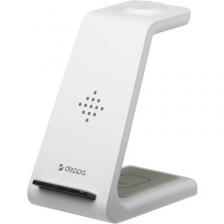 Беспроводное зарядное устройство Deppa 3 in 1 20w Twin белое