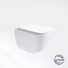 Унитаз подвесной Vincea Demi VT1-55T Tornado, ультратонкое soft-close сиденье, белый