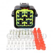 2 комплекта 16-контактных автозапчастей FW-C-16F-B автомобильный разъем провода автомобильная водонепроницаемая розетка переменного тока в сборе авто электрическая вилка