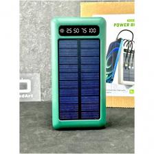 Универсальный Powerbank 50000 mAh со встроенными кабелями, солнечная батарея/Power bank solar energy/ внешний аккумулятор