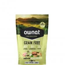 Ownat Adult Grain Free Сухой корм для взрослых кошек, с курицей и индейкой, 400 гр.