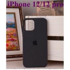Чехол "ЭКОLАЙН", силикон, ABS-пластик, для iPhone 12 / iPhone 12Pro, противоударный, цвет серый графит