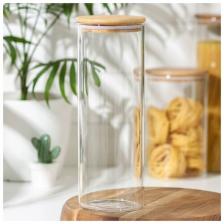 Банка стеклянная для сыпучих продуктов Magistro «Эко», 1,9 л, 10x28,5 см