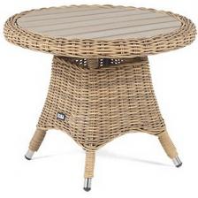 Равенна кофейный стол из искусственного ротанга, цвет соломенный 4SIS УТ-00000535 (круглая столешница, 4 ножки)