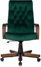 Кресло руководителя Бюрократ T-9928WALNUT, на колесиках, ткань, зеленый [t-9928walnut/fabr/gn]