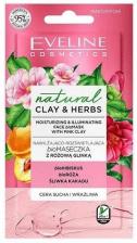 Увлажняющая bioМАСКА с РОЗОВОЙ ГЛИНОЙ серии NATURAL CLAY & HERBS Eveline, 8 мл.