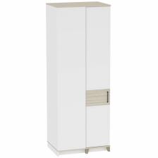 Шкаф угловой Aurelio 156, левый, 855x600x2308 мм, цвет белый/блеквуд сатиновый