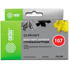 Картридж струйный Cactus CS-PFI107Y для CANON PF680/685/780/785, желтый