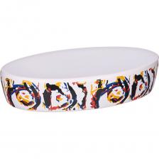 Мыльница Moroshka Expressia, 10x13x3 см, цвет белый, черный, желтый 932-311-01 выполнена из качественной керамики, подходит как для обычного, так и фигурного мыла. Изделие идеально дополняет другие аксессуары из коллекции Expressia.