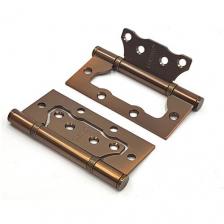 Петля стальная, накладная бабочка, плоский колпачок, кофе (без врезки)