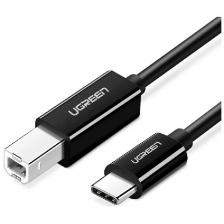 Кабель Ugreen US241 (80811) USB-C 2.0 To USB-B 2.0 Print Cable для подключения принтера. Длина: 1м. Цвет: черный