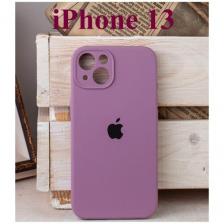 Чехол ЭКОLАЙН, для iPhone 13, силикон/ABS-пластик, защита камеры, soft touch, цвет светло фиолетовый