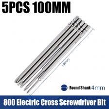 Набор насадок для электрической отвертки, 40/80/100 мм, 800 дюйма, 4 мм, с круглым хвостовиком