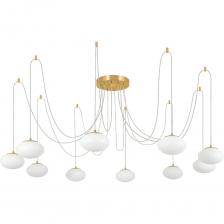 Современная светодиодная люстра Citilux ATMAN SMART CL226A093 с голосовым управлением является инновационным устройством, которое прекрасно дополняет экосистему УМНОГО освещения Citilux SMART. Люстрой можно управлять: через приложение на смартфоне по Wi-Fi при наличии интернета, с помощью голосовых помощников Алисы, Маруси и Салют, а также пульта дистанционного управления и настенного выключателя. Лёгкая настройка сценариев и расписания обеспечивает удобство использования. Оригинальная люстра с круглым бронзовым основанием и длинными проводами по 1,55м. Каждый провод можно закрепить на потолке в произвольном порядке, создавая уникальный дизайн светильника. Модель легко адаптировать для высоких, стандартных и низких потолков. Плафоны в форме сфероида изготовлены из матового оптического полимера. В каждом из 10 плафонов находится уникальный светодиодный модуль, обеспечивающий яркое основное освещение или красочную RGB-подсветку с плавной регулировкой яркости во всех режимах света. Цветовая температура основного света может быть настроена в диапазоне от 3000K до 5500K, что позволяет выбрать тёплые, нейтральные или холодные оттенки света. Люстра обладает мощностью 120Вт и световым потоком 12600Лм, осветит от 16 до 32м?. Радиопульт ДУ в комплекте. Питание пульта - 2 батарейки формата ААА, напряжением 1,5V (не входят в комплект). Популярная люстра-паук Ситилюкс Атман Смарт CL226A093 идеально впишется в современный и классический интерьер квартиры, студии, загородного дома или коттеджа. Легко обеспечит мягкое, равномерное освещение гостиной и спальни, столовой и кухни. Благодаря своей универсальности, она также прекрасно подчеркнёт индивидуальность и особую атмосферу модных кафе и ресторанов.