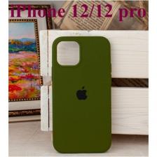 Чехол "ЭКОLАЙН", силикон, ABS-пластик, для iPhone 12 / iPhone 12Pro, противоударный, цвет хаки