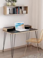 Стол письменный «Базис 3», с полкой, 1100x600x1518 мм, цвет чёрный