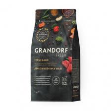 Корм для собак Grandorf Ягненок с бататом 1000 г (для средних и крупных пород)