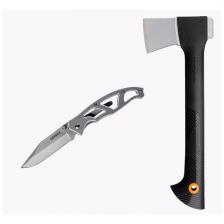 Топор Fiskars A6 FISKARS + нож Paraframe (комплект)