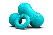 Набор из двух массажных мячей с кистевым эспандером Original Fit.Tools FT-SM3ST-TQ бирюзовый