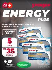 Гель питьевой SPONSER LIQUID ENERGY PLUS 25 mg caffeine 5 саше x 35 г, Натуральный