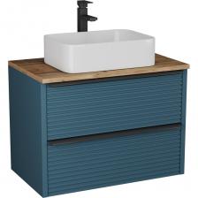 Подвесная тумба Veneciana Torno 58523 ширина 85см, цвет сине-зеленый матовыйКорпус и фасады МДФ 19ммПокрытие эмальСтолешница ВЛДСП 22мм2 выдвижных ящика со встроенным доводчиком плавного закрывания, скрытого монтажа.Верхний ящик с системой разделенияНакладная ручка-профиль, цвет черный матовый, 2шт.Внутренняя отделка цвет зебрано