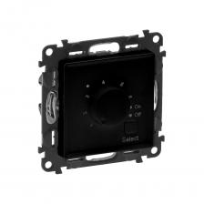 Термостат для теплых полов с датчиком Legrand Valena LIFE. 16А 250В. С лицевой панелью. Винтовые зажимы. Антрацит. 756334