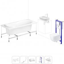 Комплексное предложение для обустройства ванной комнаты. Каждый элемент набора продуман и отвечает лучшим сантехническим решениям для ежедневного комфорта, максимальной гигиены и гарантирует надежный и безопасный монтаж. ВАННА ИЗ ЛИТЬЕВОГО АКРИЛА ОТ LAVINIA BOHO Акриловая ванна Easter Pro производится в трех размерах: 150*70, 160*70 и 170*75 см. Анатомическая форма чаши повторяет изгибы человеческого тела и позволяет расположиться в купели в естественном и удобном положении. Мягкий изгиб изголовья и эргономичные подлокотники обеспечивают дополнительный комфорт. Глубина чаши 42 см оптимальна для купания детей, принятия ванны и душа взрослыми. На широких угловых площадках можно размещать средства гигиены. Усиленный армированный корпус ванны отлично сохраняет форму и не деформируется при нагрузках и наполнении чаши горячей водой. ПРОЧНЫЙ КАРКАС ИЗ СТАЛИ Ванна монтируется на усиленный стальной каркас и стабилизируется креплениями к стене. Конструкция надежно фиксирует чашу и равномерно распределяет динамическую нагрузку до 500 кг. Регулировка опор по высоте нивелирует перепады уровня пола на различных поверхностях. СИФОН С ПОВЫШЕННОЙ ФУНКЦИОНАЛЬНОСТЬЮ Автоматический слив-перелив Useful Extras от Wellsee с донным клапаном click-clack и съемной накладкой на перелив изготовлен из полипропилена повышенной прочности. Накладка на перелив и крышка донного клапана выполнены из латуни. Функция верхней очистки позволяет с легкостью устранять возможные засоры, а плоский гидрозатвор служит барьером для неприятных канализационных газов и занимает минимум места под ванной. ПОДГОЛОВНИК НА САМОКЛЕЯЩЕЙСЯ ЛЕНТЕ Подголовник на ванну от Wellsee из вспененного полиуретана с гелевой структурой гипоаллергенен и безопасен для здоровья человека. Благодаря волнообразной форме и высокой эластичности подушка мгновенно адаптируется к изгибам тела, равномерно распределяет нагрузку в шейно-воротниковой зоне. Поверхность изделия не впитывает влагу и запахи, что гарантирует высокий уровень гигиены и износостойкость при продолжительном контакте с водой. ПОДВЕСНОЙ УНИТАЗ LAVINIA BOHO СО 100% ОТКРЫТЫМ КРАЕМ Безободковая чаша One из санфарфора со скрытым креплением обладает повышенной прочностью и износостойкостью, не скапливает грязь и сокращает рост бактерий. Стенки качественно омываются с первого смыва без брызг, что обеспечивает 100% гигиеничность и простоту в уходе за изделием. При мощном каскадном смыве выделения сразу попадают в воду и блокируются жидкостью, минимизируя распространение неприятных запахов. Сиденье с крышкой из дюропласта со встроенными в петли демпферами опускаются мягко и бесшумно. Установить или снять конструкцию можно всего за несколько секунд одним нажатием. Изделие выдерживает нагрузку до 400 кг и имеет более 100.000 циклов открывания/закрывания. УНИВЕРСАЛЬНАЯ ИНСТАЛЛЯЦИЯ С БЕСШОВНЫМ БАЧКОМ Инсталляционная система Lavinia Boho Relfix с универсальным креплением позволяет производить не только стандартный «прямой» монтаж рамы к стене, но и осуществлять «поворотный» монтаж, вплоть до установки в угол помещения. Цельнолитой бачок системы изготовлен из долговечного полимерного материала HDPE и изолирован от конденсационной влаги. Все соединительные элементы бачка для подключения инсталляции к трубопроводу изготовлены из латуни. ДИСПЕНСЕР ДЛЯ ДЕЗОДОРАЦИИ Дозатор для дезинфицирующих средств поддерживает гигиену унитаза и аромат свежести в туалетной комнате. При каждом смыве с водой поступает одинаковое количество дезинфицирующего средства, которое равномерно распределяется по чаше унитаза. УЛЬТРАТОНКАЯ КЛАВИША СМЫВА Клавиша изготовлена из высококачественного пластика с антибактериальным покрытием SanitiZed и легко очищается от загрязнений. Механизм активации смыва рассчитан на 200.000 циклов (или 15 лет бесперебойной работы). ЗВУКОИЗОЛЯЦИОННАЯ ПАНЕЛЬ Шумоизоляционная пластина Lavinia Boho RelFix снижает шум воды, сливаемой из бачка инсталляционной системы. Дополнительно панель служит амортизирующей прослойкой между керамикой и плиткой и защищает поверхности от повреждений. УМЫВАЛЬНАЯ ЗОНА С КЕРАМИЧЕСКОЙ РАКОВИНОЙ LAVINIA BOHO Готовое дизайн