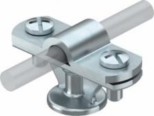 Держатель молниезащиты для круглого проводника Rd8-10 с перемычкой, оцинкованная сталь, OBO Bettermann, арт. 5229960