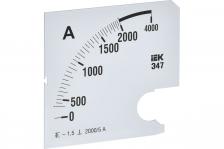 IEK IPA20D-SC-2000 Шкала смен. для амперметра Э47 2000/5А-1,5 96х96мм 1 шт