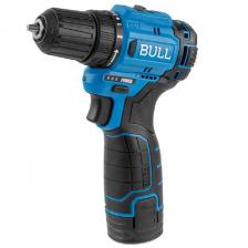 Аккумуляторная дрель-шуруповёрт Bull SR 1203 в кейсе, бесщеточный, 12 В, 37 Нм, 2х2 А*ч акб БЗП 10 мм