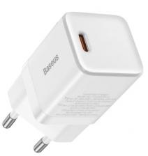 Зарядные устройства Baseus СЗУ c быстрой зарядкой GaN3 USB-C, 3A, 30W белый