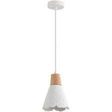 Подвесной светильник Lumion Eoliana 8352/1B белый/бежевый, металл/дерево/цемент E27 60W 220V