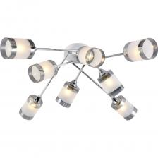 Цокольная потолочная люстра выполнена из высококачественных материалов и комплектующих. Изготовлена в белом/хром цвете на металлическом основании с плафонами геометрической формы. Люстра проста в сборке и монтаже. Прекрасно подойдет для основного местного освещения в гостиной, спальне, кухне и студии. Подходит для установки в системы натяжных потолков.