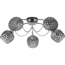 Люстра ЭкономСвет классическая 12147/5CR GR представляет собой элегантное решение для освещения вашего интерьера. Она выполнена в классическом стиле с хромированной арматурой и тонированными стеклянными плафонами, что придаёт ей изысканный вид. Люстра оснащена пятью лампами с цоколем E27, что позволяет использовать различные типы ламп: накаливания, светодиодные или люминесцентные. Мощность каждой лампы составляет 60 Вт, обеспечивая яркое освещение на площади до 11 м?. Конструкция люстры предусматривает накладной тип крепления на планке, что упрощает её установку. 