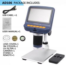 Andonstar AD106S USB цифровой микроскоп с 4,3-дюймовым ЖК-экраном 200X для пайки печатных плат биологический микроскоп для оценки ювелирных изделий BGA