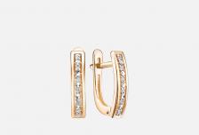 Серьги Золотые Бриллиант 2 шт VESNA JEWELRY