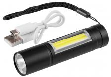Фонарь компактный Ritter сд 2в1 алюминевый сплав AccuPRO600 USB COB 10 Вт+LED 5 Вт