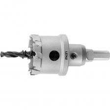 Коронка по металлу с твердосплавными напайками LENZ 33х25 мм, арт. LZCS-033 предназначена для сверления прочных материалов глубиной до 25 мм. Поставляется в сборе с хвостовиком, центровочным сверлом и выталкивающей пружиной. Ширина зубца: 2 мм. Коронка совместима с ручными дрелями и сверлильными станками (ручная подача). Особенности: Центровочное сверло с крестовой заточкой — точное центрирование без накернивания. Твердосплавные зубья — высокая скорость и ресурс при работе с твёрдыми материалами. Полный комплект — готова к работе. Пружина — облегчает извлечение сердцевины после сверления. Материалы для обработки: Сталь < 1400N Высококачественная сталь > 900N Серый чугун Алюминий > 10% Si Медь, латунь, олово Полимерные материалы, GFK/CFK Многослойный материал Внимание! Изображение товара может отличаться от реального. Актуальные параметры указаны в технических характеристиках.