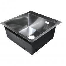 Нержавеющая врезная мойка SANTREK 500x500x220 т 3,0 САТИН D5050HS (+ сифон квадратный + дозатор + коландер 440x220) AQUA 312398