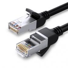 Кабель UGREEN NW101 Cat 6 U/UTP Pure Copper Ethernet Flat Cable, 1м, черный 50184_