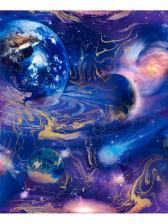 Обои моющиеся «В251-01», на бумажной основе, 10.05x0.53 м, цвет синий