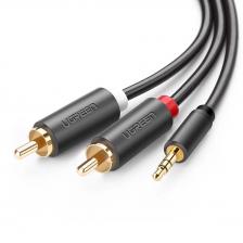 Кабель UGREEN 3.5mm Male to 2 RCA Male Audio Cable 3м серый AV102 (10512) 10512_