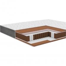 Двусторонний ортопедический матрас Vita-Sleep Comfort Orto 22 Sk с независимыми пружинами и разной жесткостью сторон. С ручками для удобства переворачивания. Жёсткость с одной стороны умеренно-жёсткая, с другой - средняя, нагрузка на спальное место до 140 кг, высота матраса 22 см, доставляется в скрученном виде. Чехол матраса выполнен из ткани трикот, обладающей высокой прочностью, ткань отлично пропускает воздух, обеспечивая постоянную естественную его циркуляцию. Для комфорта чехол простеган на слое синтепона плотностью 100 гр. Бурлет матраса выполнениз мебельной ткани рогожка в сером цвете. С одной стороны расположены высокоэластичная ячеистая конвалютерная пена повышенной плотности и латексированная кокосовая койра. Пена с фигурной резкой обеспечивает микромассажныйэффект, а кокосовая койра служит для улучшения ортопедических свойств матраса, придает дополнительную жесткость и упругость. Спанбонд - изоляционная прослойка между конструктивными элементами изделия, обладающий прекрасными дышащими свойствами. С другой стороны матраса расположился слой Холлкона (Hollcon) - новейший нетканый материал, который получают из полиэфирного волокна, обладает повышенной прочностью и износостойкостью. Пружинный блок матраса - блок независимых бочкообразных пружин S1000, каждая из которых находится в индивидуальном стаканчике из воздухопроницаемого спанбонда и работает отдельно, обеспечивая точечную поддержку тела и крепкий сон, 512 шт. на кв. метр, 1000 пружин на спальное место.