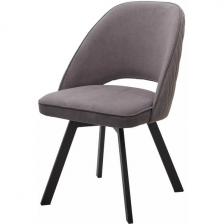 Стул DUNA 360 град. поворот. B28 Темно-серый, велюр / черный каркас, М-City M-City